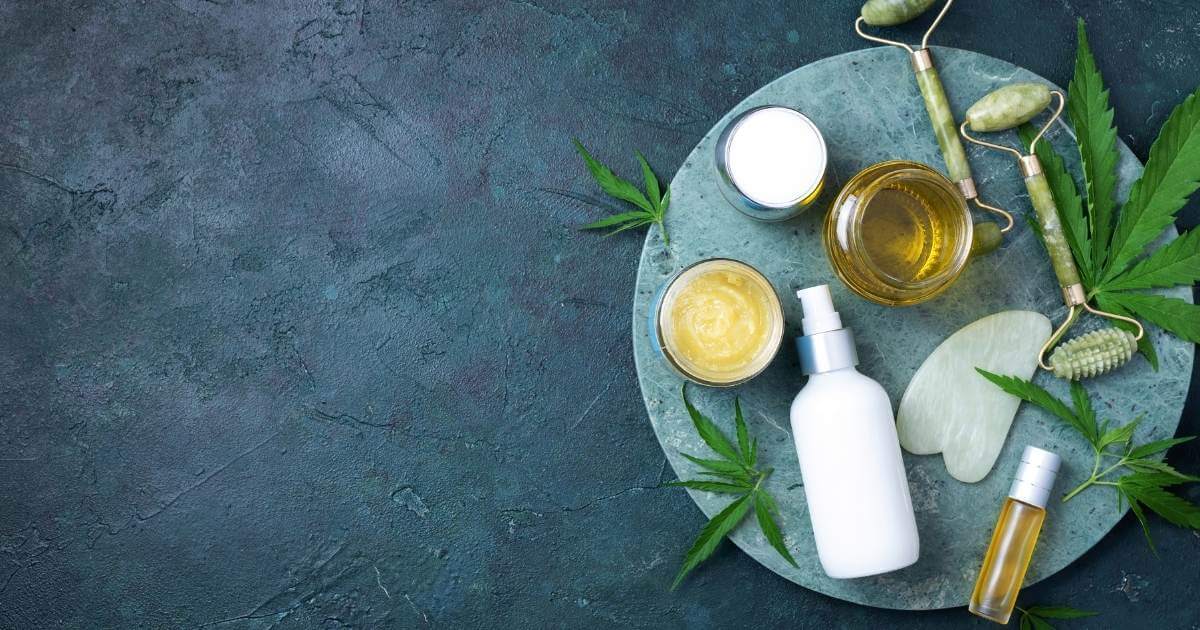 Several CBD products on a table