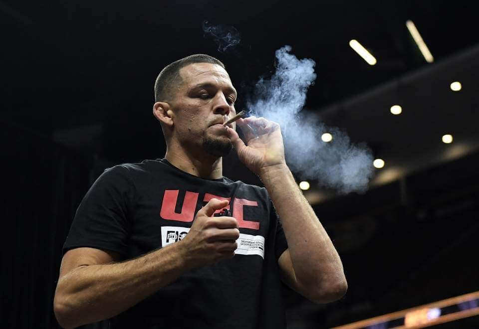 Nate Diaz smokes CBD joints before and after workout