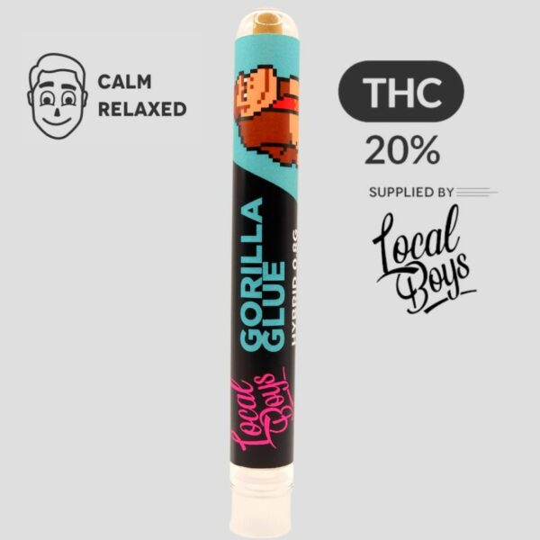 Gorilla Glue Pre Roll Product Photo 20% THC Calm and Relaxed