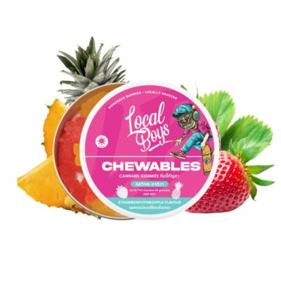 localboys_Chewables_Day with strawberry and pineapples in bankground