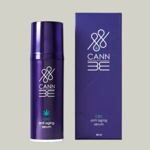 CannBE - CBD Anti Aging Serum Product Close up Photo with packaging