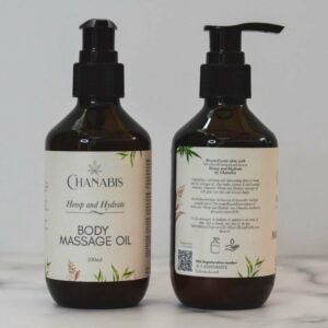 Chanabis - Massage Oil Front and Back Product Photo