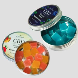 Chanabis CBD Gummies with lidd open