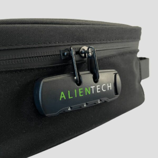 Close up photo of locking mechanism Alientech Storage Bag