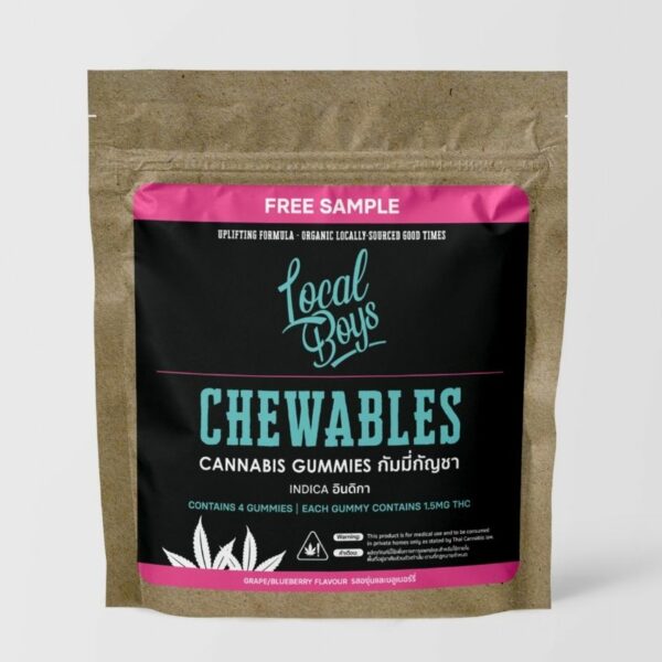 Local Boys Chewables Indica Sample Size packaging product photo