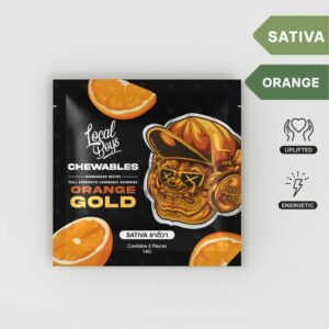 Local Boys Chewables Gold Edtion Travel Size Product Photo with Sativa , Orange, Uplifted 
