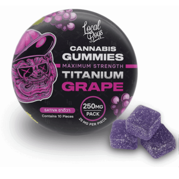 Local Boys - GUMMIES Sativa - Titanium Grape - 250mg