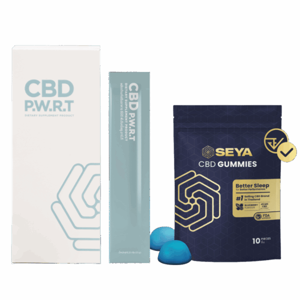 SEYA Jelly Day & Gummy Night bundle – featuring SEYA PowerThink Jelly Strip for focus and SEYA Sleep Gummies for better sleep, shown side by side on a clean, modern background